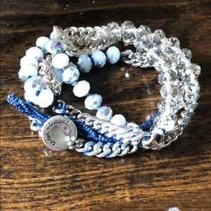 Navy convertible wrap bracelet